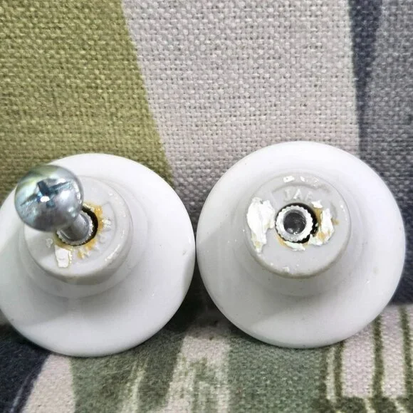 Vtg Porcelain Rose Drawer Knobs x 10 Shabby Chic Cottage Core Cabinet Knob Japan - Picture 2 of 8